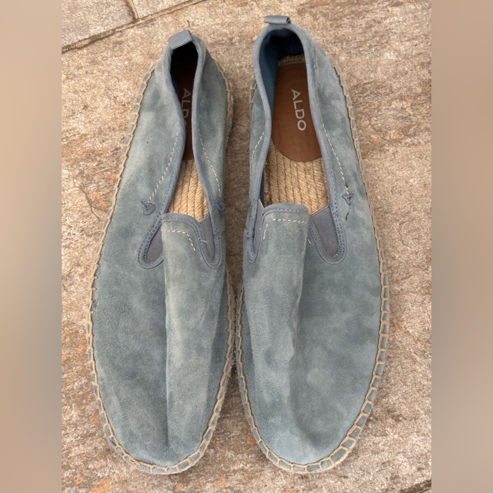 Aldo Men's Selania Light Blue Suede Loafer Size 12 Resortwear Luxury BNWOT